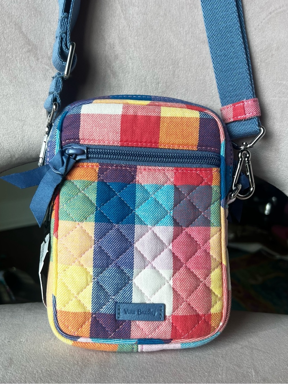 NWT Vera Bradley Tropics Plaid RFID Small Convertible Crossbody - Belt bag/purse - Picture 4 of 9